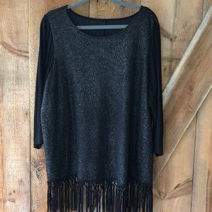 BLACK sparkle plus size top